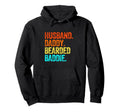 Husband Daddy Bearded Baddie Hair Hoodie - Aesthetic Graphic for Adults - T-Shirt, Sweatshirt, Hoodie