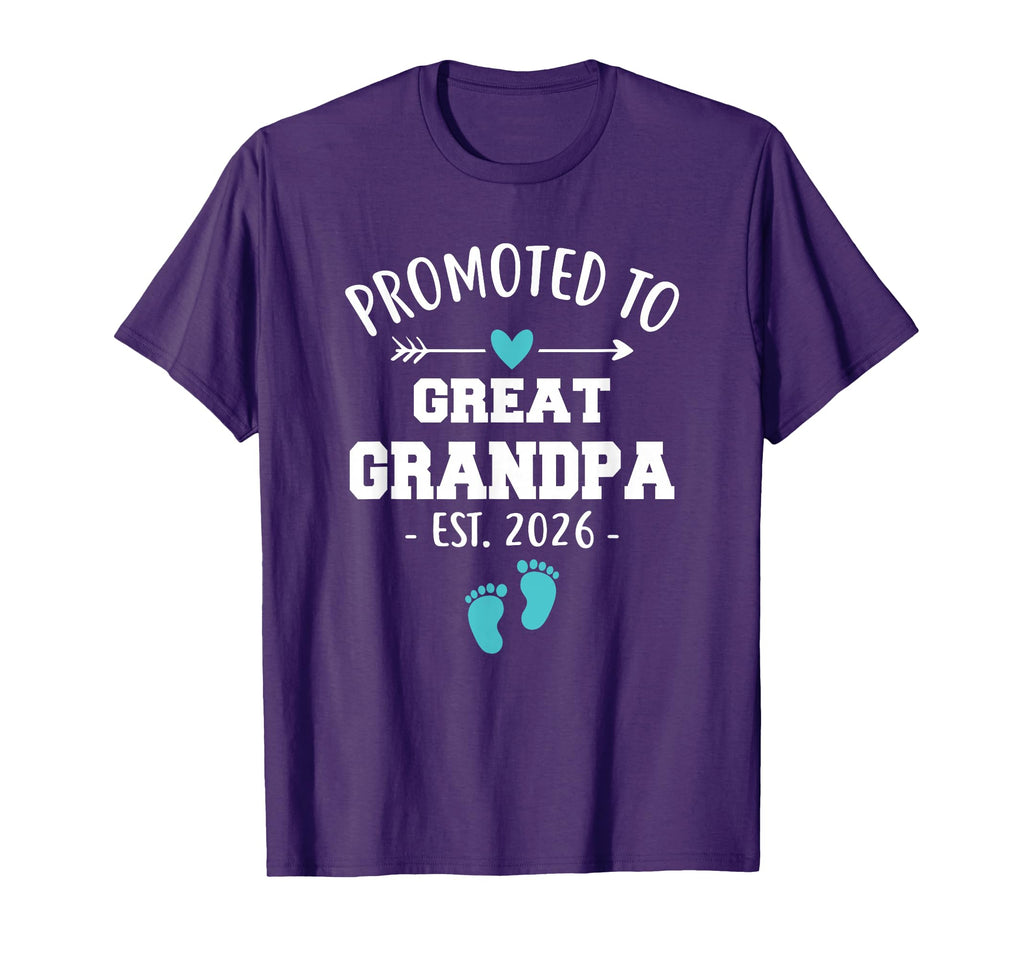 Promoted To Great Grandpa Est 2026 Funny T-Shirt - Minimalist Print Unisex - T-Shirt, Sweatshirt, Hoodie