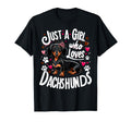Dachshund Just Who Loves Dachshunds T-Shirt - Unique Graphic Men Women - T-Shirt, Sweatshirt, Hoodie