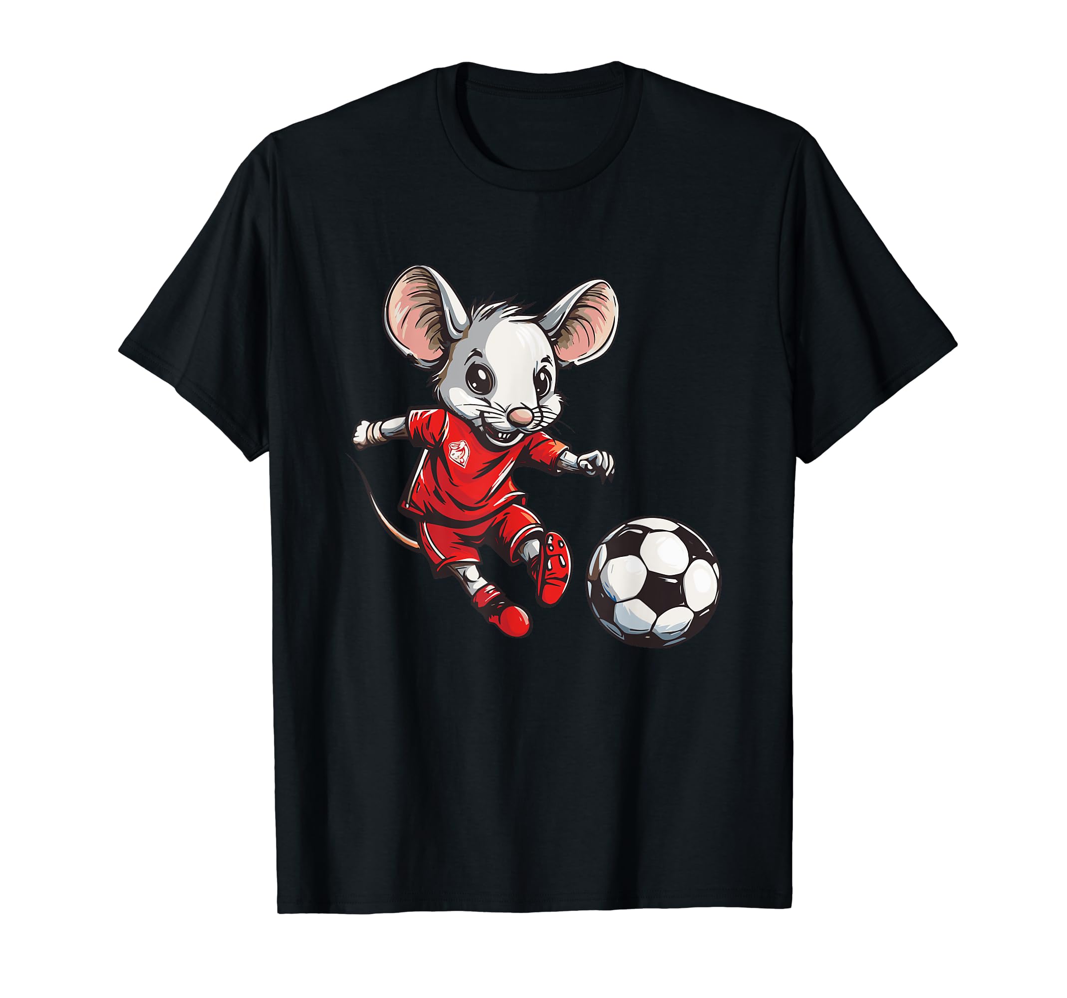 Pet Mouse Animals Soccer Player T-Shirt - Minimalist Print for Adults - T-Shirt, Sweatshirt, Hoodie