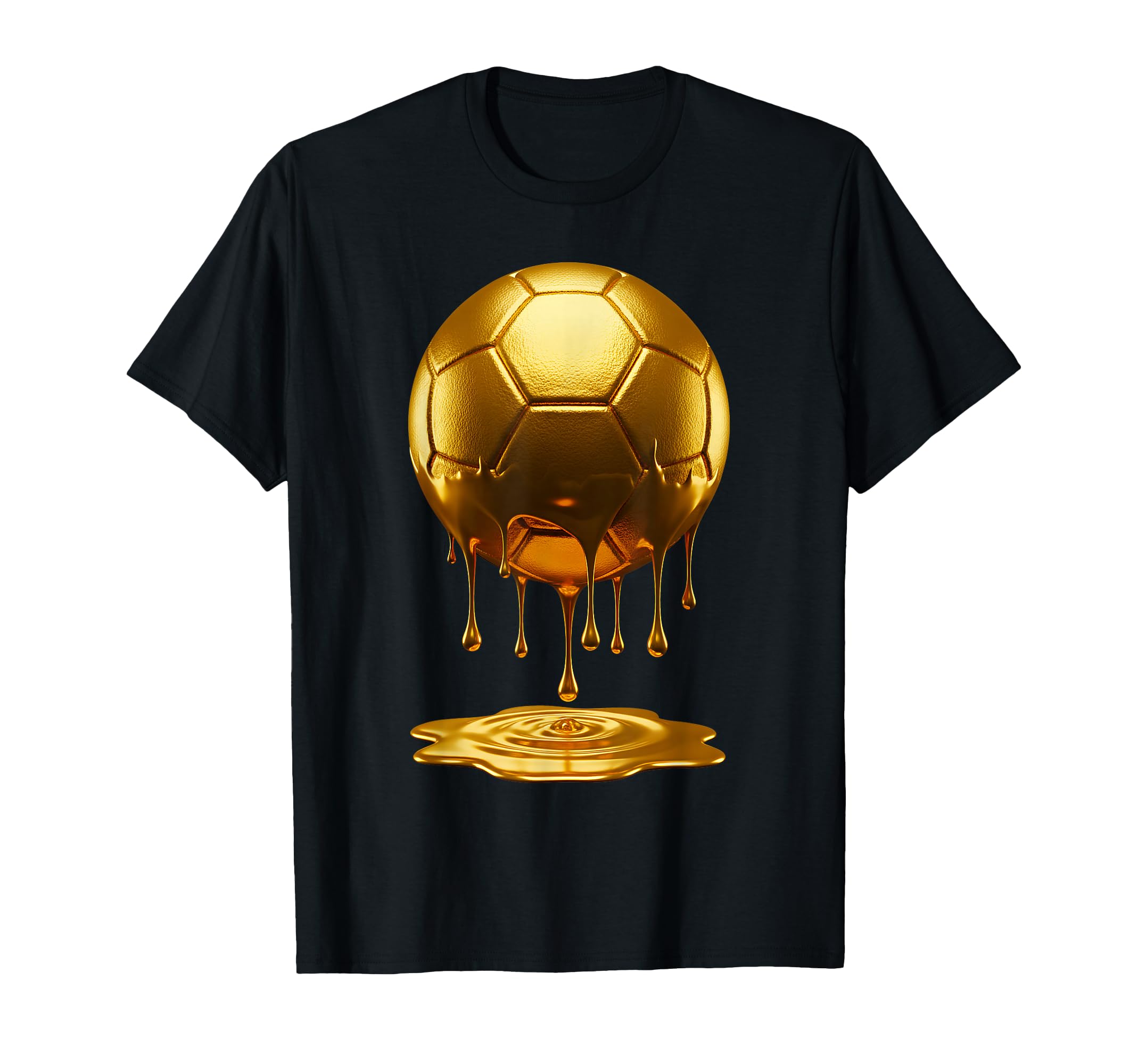 Soccer Dripping Drip Gold Sport Player T-Shirt - Novelty Apparel Men Women - T-Shirt, Sweatshirt, Hoodie