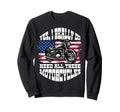Biker Dad American Us Flag Sweatshirt - Fun Novelty Design for Adults - T-Shirt, Sweatshirt, Hoodie
