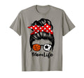 Mom Life Messy Bun Hair Funny T-Shirt - Minimalist Print Men Women - T-Shirt, Sweatshirt, Hoodie