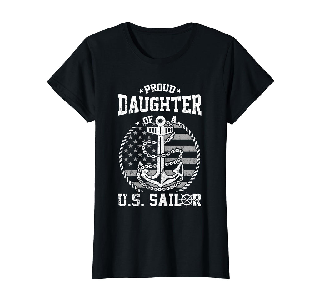 Proud Daughter Us Sailor Anchor Flag T-Shirt - Custom Art Print Men Women - T-Shirt, Sweatshirt, Hoodie