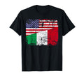 Italian Roots Half American Flag Usa T-Shirt - Streetwear Style Unisex - T-Shirt, Sweatshirt, Hoodie