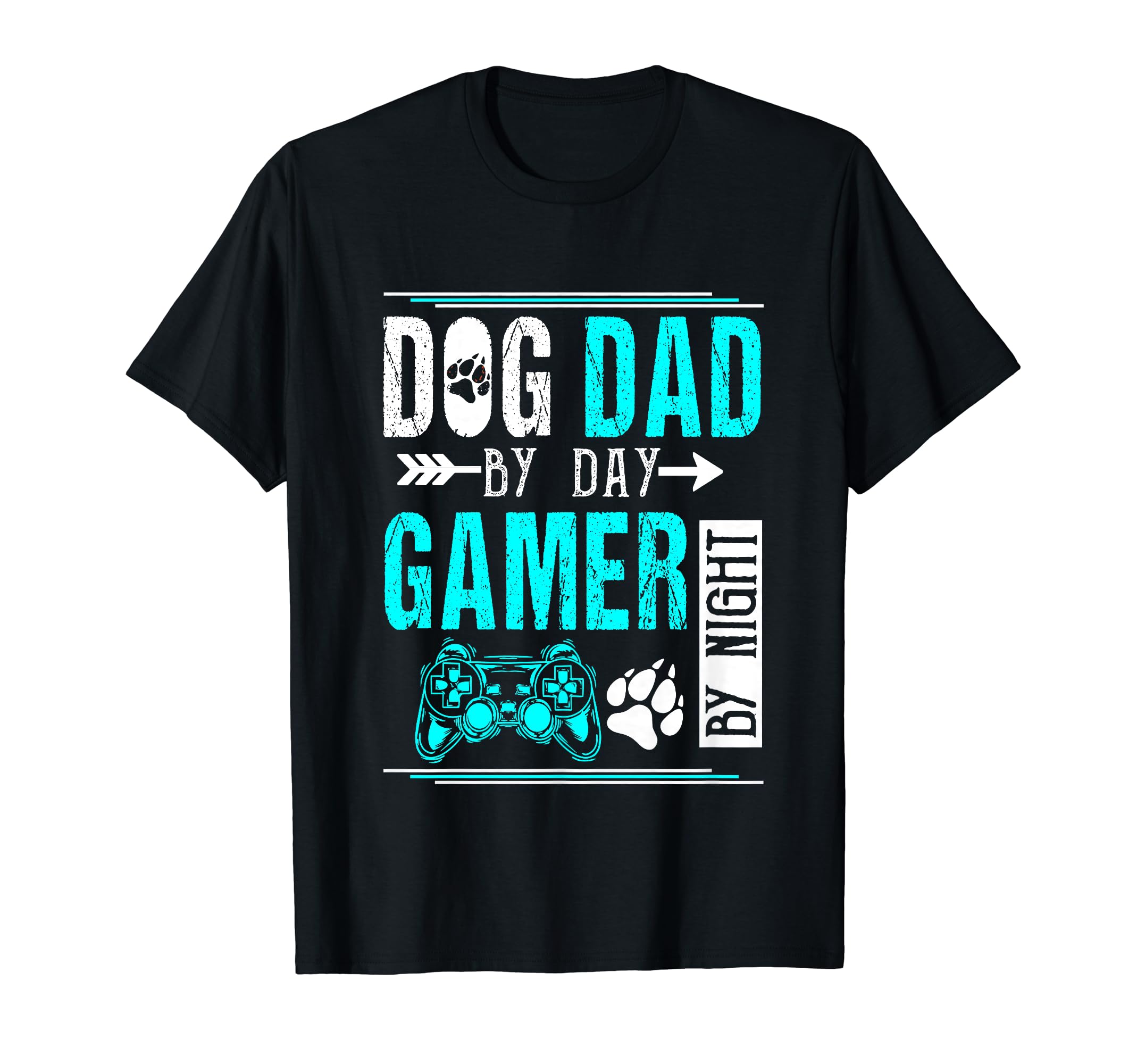 Mens Dog Dad Day Gamer Night Fathers T-Shirt - Unique Graphic Men Women - T-Shirt, Sweatshirt, Hoodie