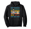 Best Bearded Beer Loving Dog Dad Hoodie - Aesthetic Graphic for Adults - T-Shirt, Sweatshirt, Hoodie