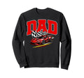 Racing Dad Racing Car Checkered Sweatshirt - Casual Everyday Wear Unisex - T-Shirt, Sweatshirt, Hoodie