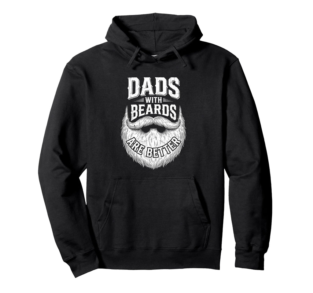 Bearded Dads Are Better Funny Beard Hoodie - Minimalist Print Men Women - T-Shirt, Sweatshirt, Hoodie