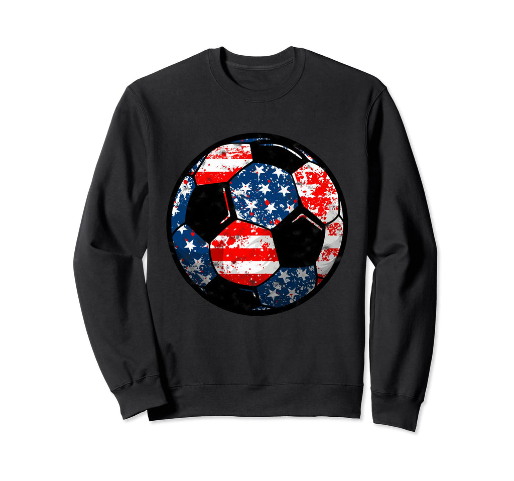 4Th July Usa Flag Soccer Patriotic Sweatshirt - Minimalist Print Unisex - T-Shirt, Sweatshirt, Hoodie