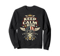 Motorcycle Biker Keep Calm Ride Sweatshirt - Fun Novelty Design Unisex - T-Shirt, Sweatshirt, Hoodie