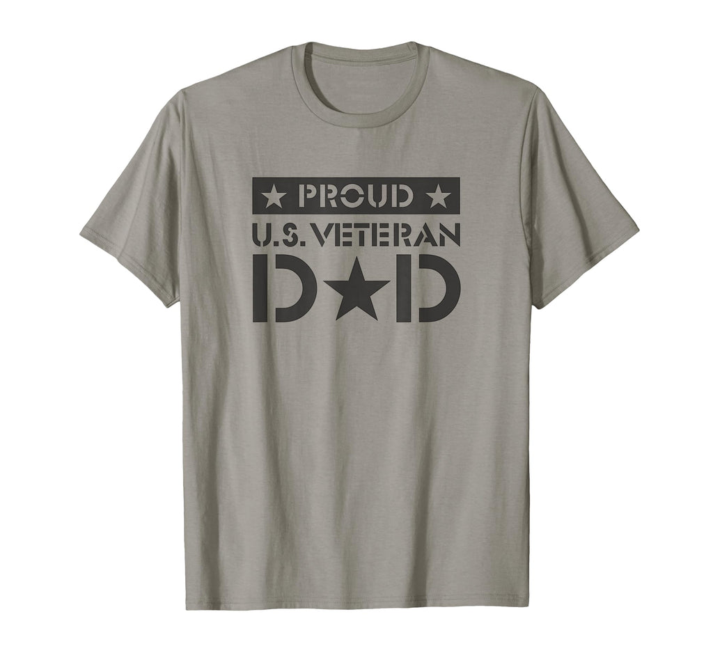 Mens Fathers Day Proud U S Veteran Dad Star T-Shirt - Trendy Graphic Unisex - T-Shirt, Sweatshirt, Hoodie