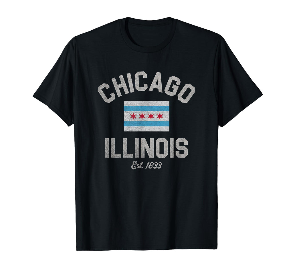 Chicago Illinois Est 1833 T-Shirt - Aesthetic Graphic Men Women - T-Shirt, Sweatshirt, Hoodie