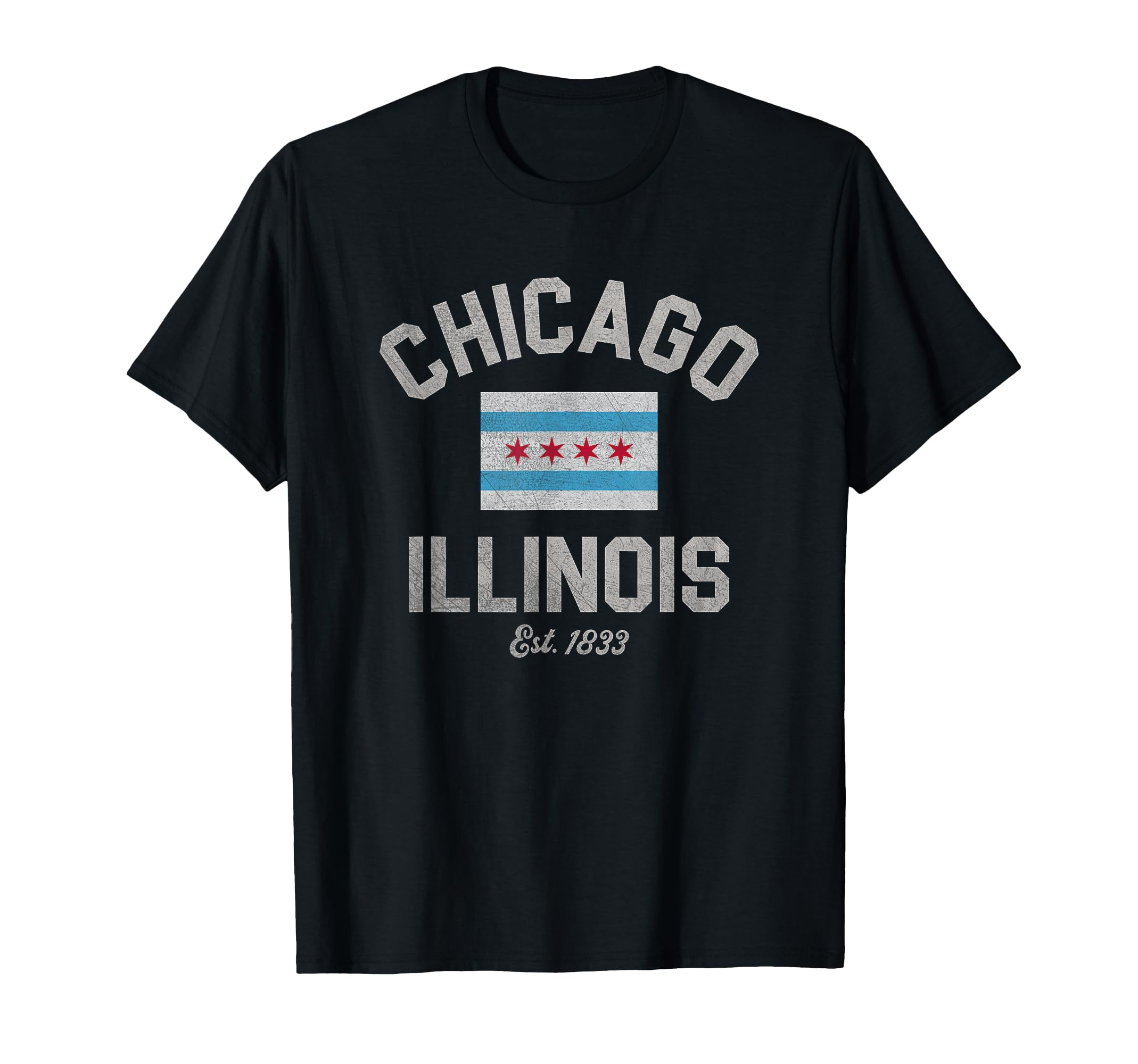 Chicago Illinois Est 1833 T-Shirt - Aesthetic Graphic Men Women - T-Shirt, Sweatshirt, Hoodie