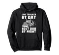 Log Trucker Day Best Dad Night Fathers Hoodie - Novelty Apparel Men Women - T-Shirt, Sweatshirt, Hoodie