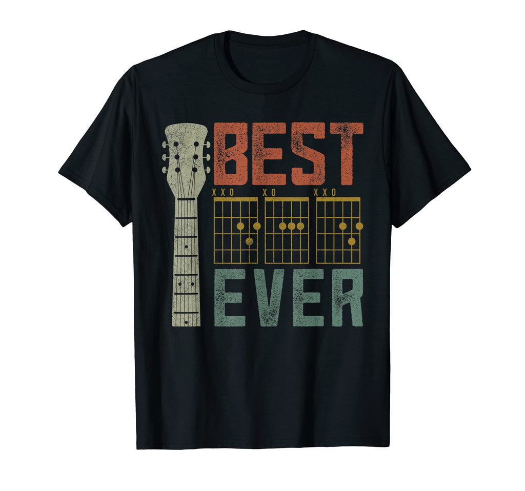 Guitar Music Fathers Day Best Dad T-Shirt - Minimalist Print Men Women - T-Shirt, Sweatshirt, Hoodie