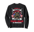Veteran Papa Bear Dad Usa Flag Sweatshirt - Fun Novelty Design for Adults - T-Shirt, Sweatshirt, Hoodie