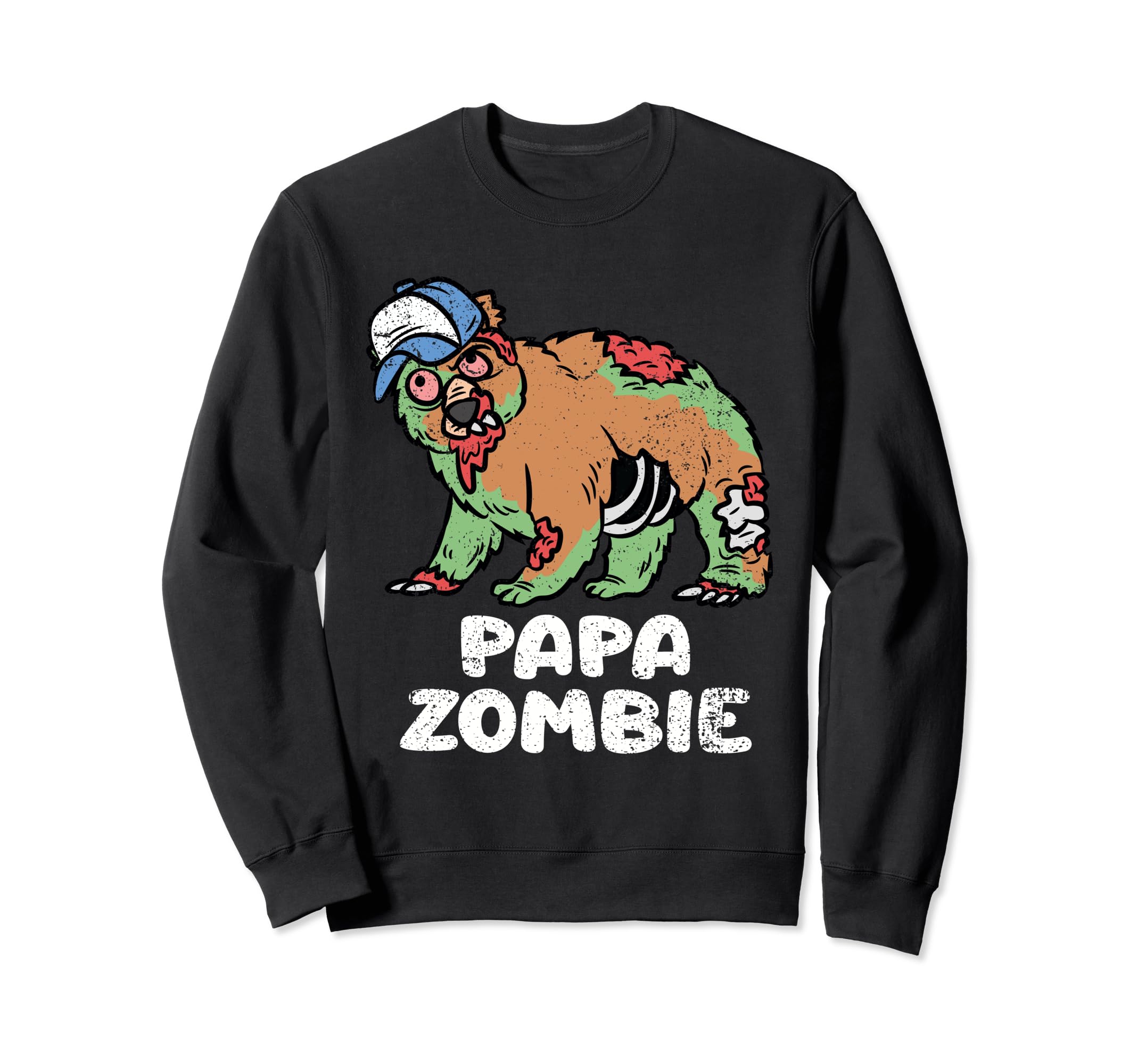 Zombie Bear Halloween Costume Sweatshirt - Minimalist Print for Adults - T-Shirt, Sweatshirt, Hoodie