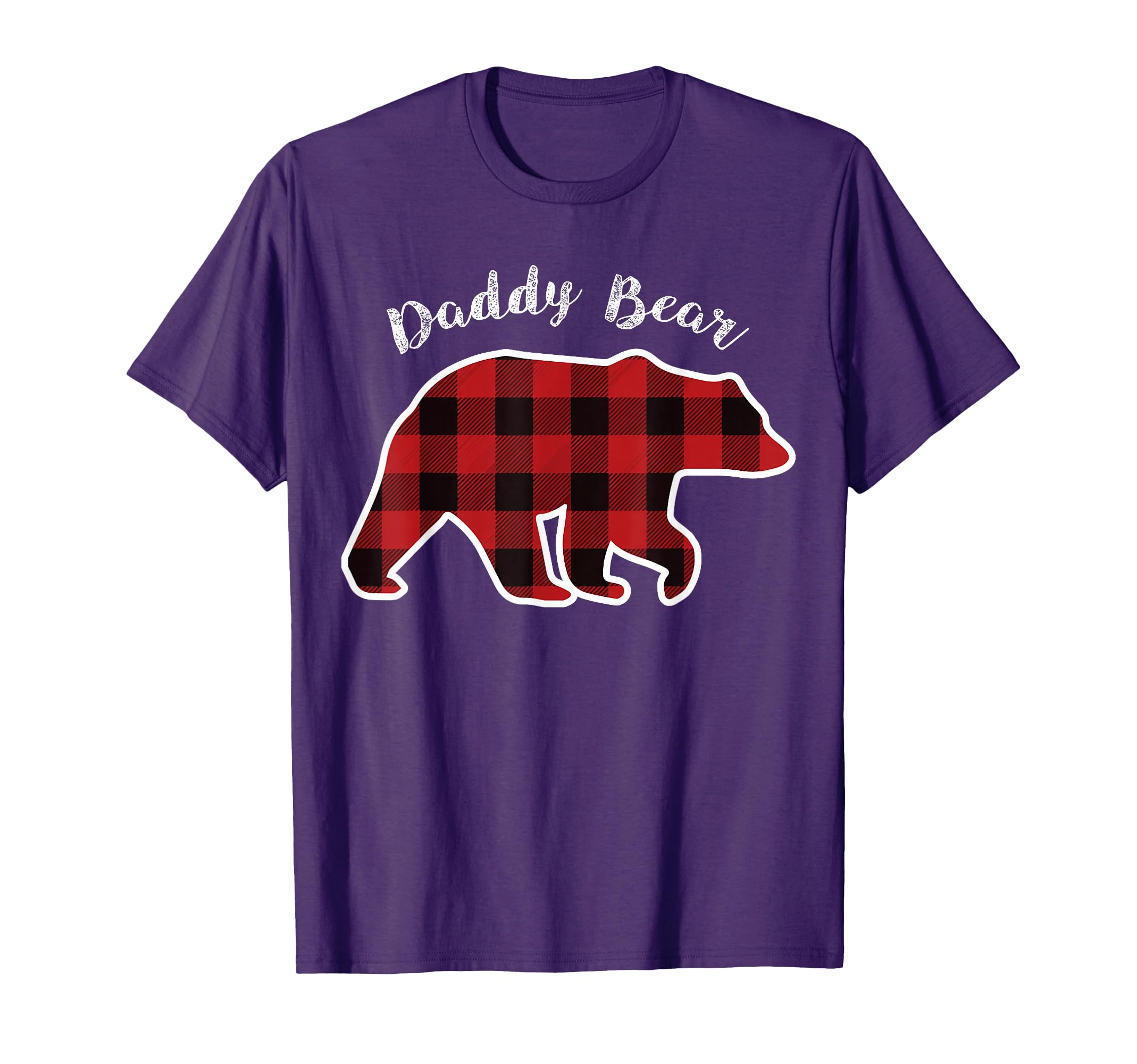 Daddy Bear Red Plaid Pajama Family T-Shirt - Minimalist Print Men Women - T-Shirt, Sweatshirt, Hoodie