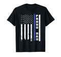 Proud Police Dad Us Flag Cop Police T-Shirt - Aesthetic Graphic Unisex - T-Shirt, Sweatshirt, Hoodie