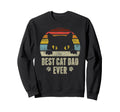 Cats Lover Best Cat Dad Ever Sweatshirt - Minimalist Print Men Women - T-Shirt, Sweatshirt, Hoodie