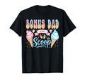Bonus Dad Scoop Ice Cream Gender Reveal T-Shirt - Minimalist Print Unisex - T-Shirt, Sweatshirt, Hoodie