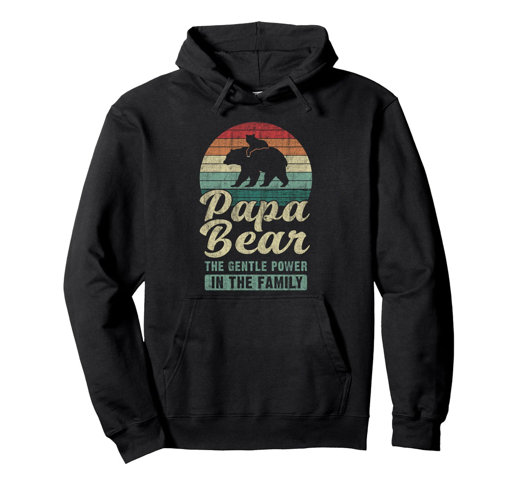 Papa Bear 1 Cub 1 Child Dad Grandpa Hoodie - Novelty Apparel Men Women - T-Shirt, Sweatshirt, Hoodie