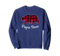 Papa Bear Pajama Red Buffalo Sweatshirt - Aesthetic Graphic for Adults - T-Shirt, Sweatshirt, Hoodie