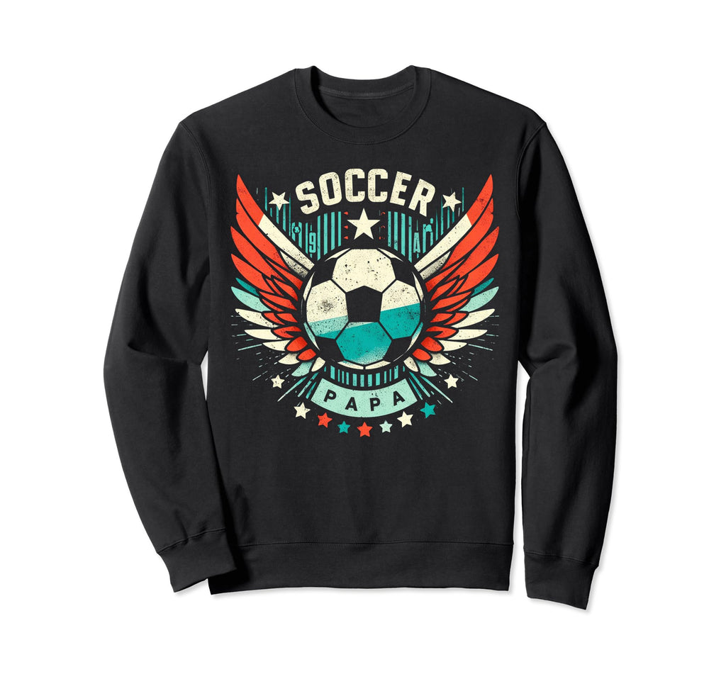 Soccer Papa Family Matching Dad Sweatshirt - Fun Novelty Design for Adults - T-Shirt, Sweatshirt, Hoodie