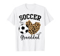 Soccer Granddad Heart Leopard Granddad T-Shirt - Streetwear Style Unisex - T-Shirt, Sweatshirt, Hoodie