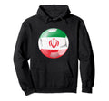 Iran Soccer Soccer Ball Iranian Flag Hoodie - Aesthetic Graphic for Adults - T-Shirt, Sweatshirt, Hoodie