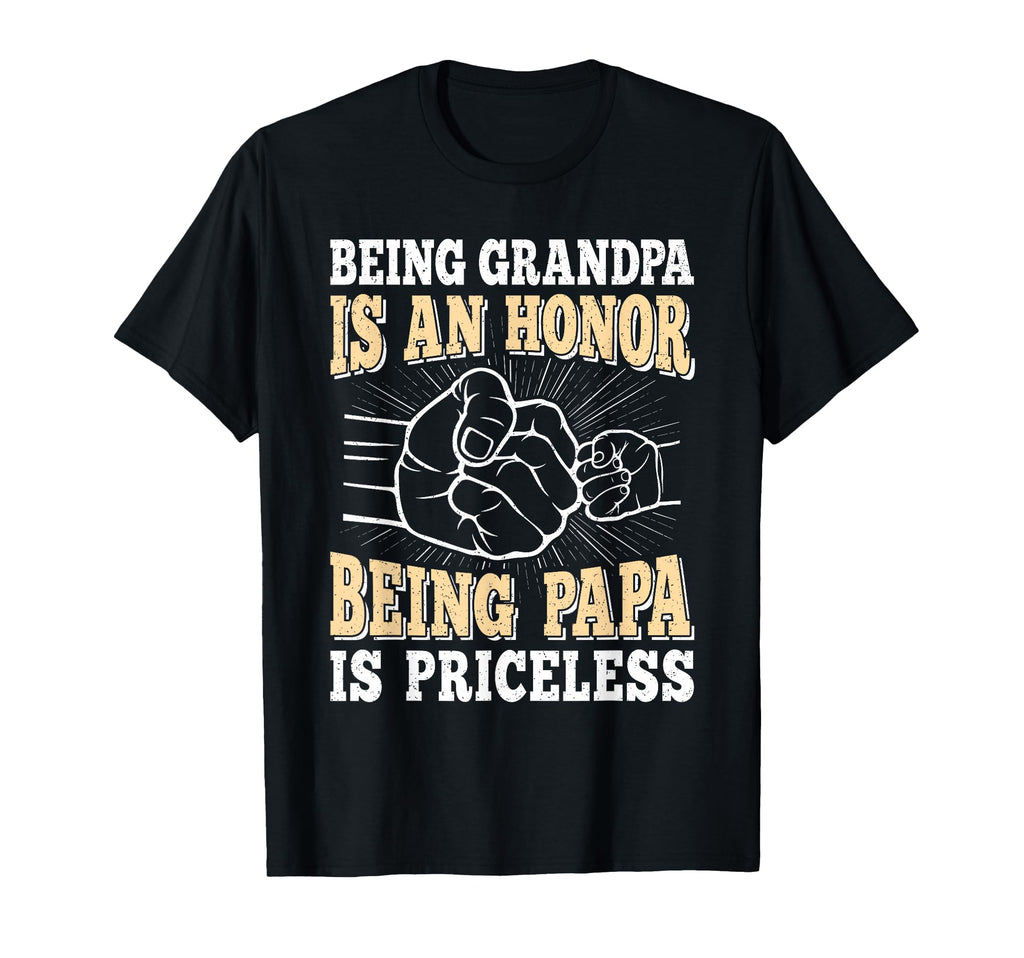 Being Grandpa Is Honor Being T-Shirt - Casual Everyday Wear for Adults - T-Shirt, Sweatshirt, Hoodie