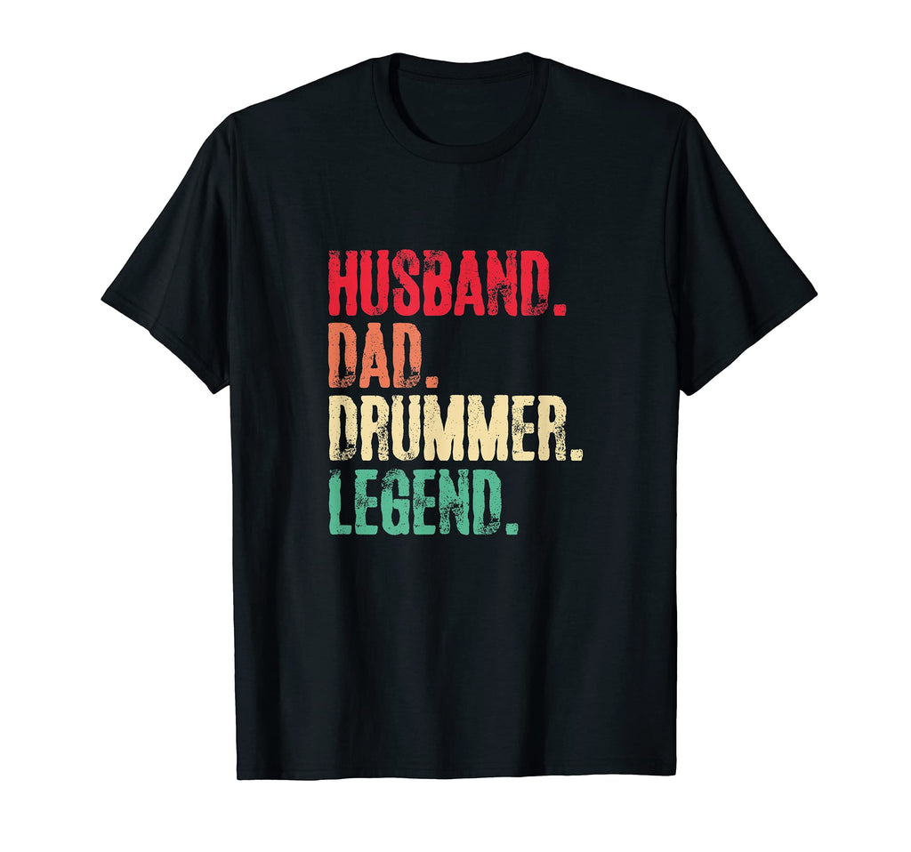 Mens Drummer Dad Husband Dad Drummer Legend T-Shirt - Unique Graphic Unisex - T-Shirt, Sweatshirt, Hoodie