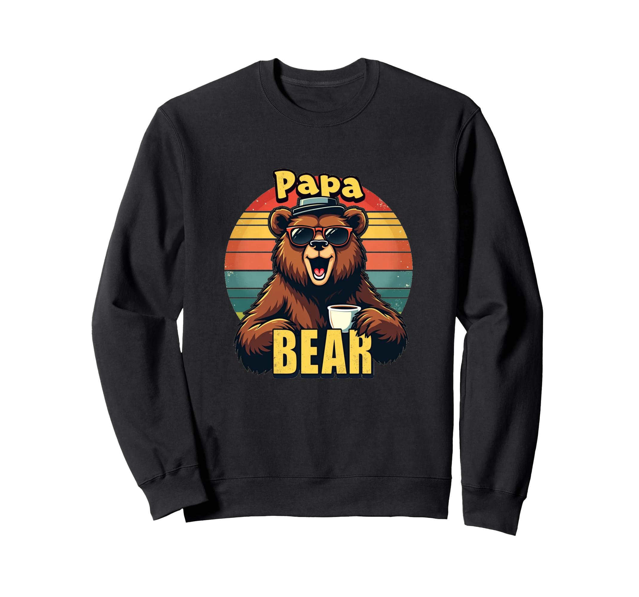 Papa Bear Fathers Day Funny Dad Sweatshirt - Unique Graphic Men Women - T-Shirt, Sweatshirt, Hoodie