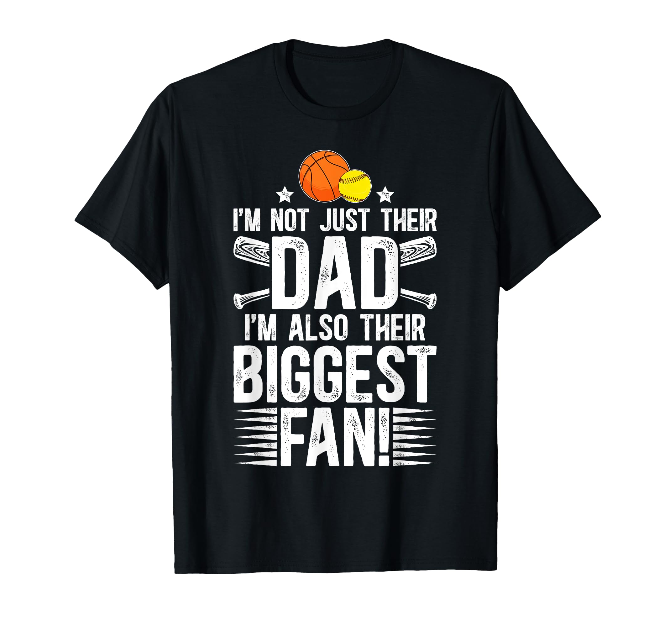 Their Biggest Fan Softball Basketball T-Shirt - Novelty Apparel for Adults - T-Shirt, Sweatshirt, Hoodie