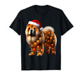 Chow Chow Santa Hat Lights Dog Owner Mom T-Shirt - Graphic Print Men Women - T-Shirt, Sweatshirt, Hoodie