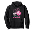 Kick Cure Breast Cancer Awareness Soccer Hoodie - Trendy Graphic Men Women - T-Shirt, Sweatshirt, Hoodie