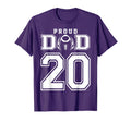 Custom Proud Football Dad Number 20 T-Shirt - Unique Graphic Unisex - T-Shirt, Sweatshirt, Hoodie