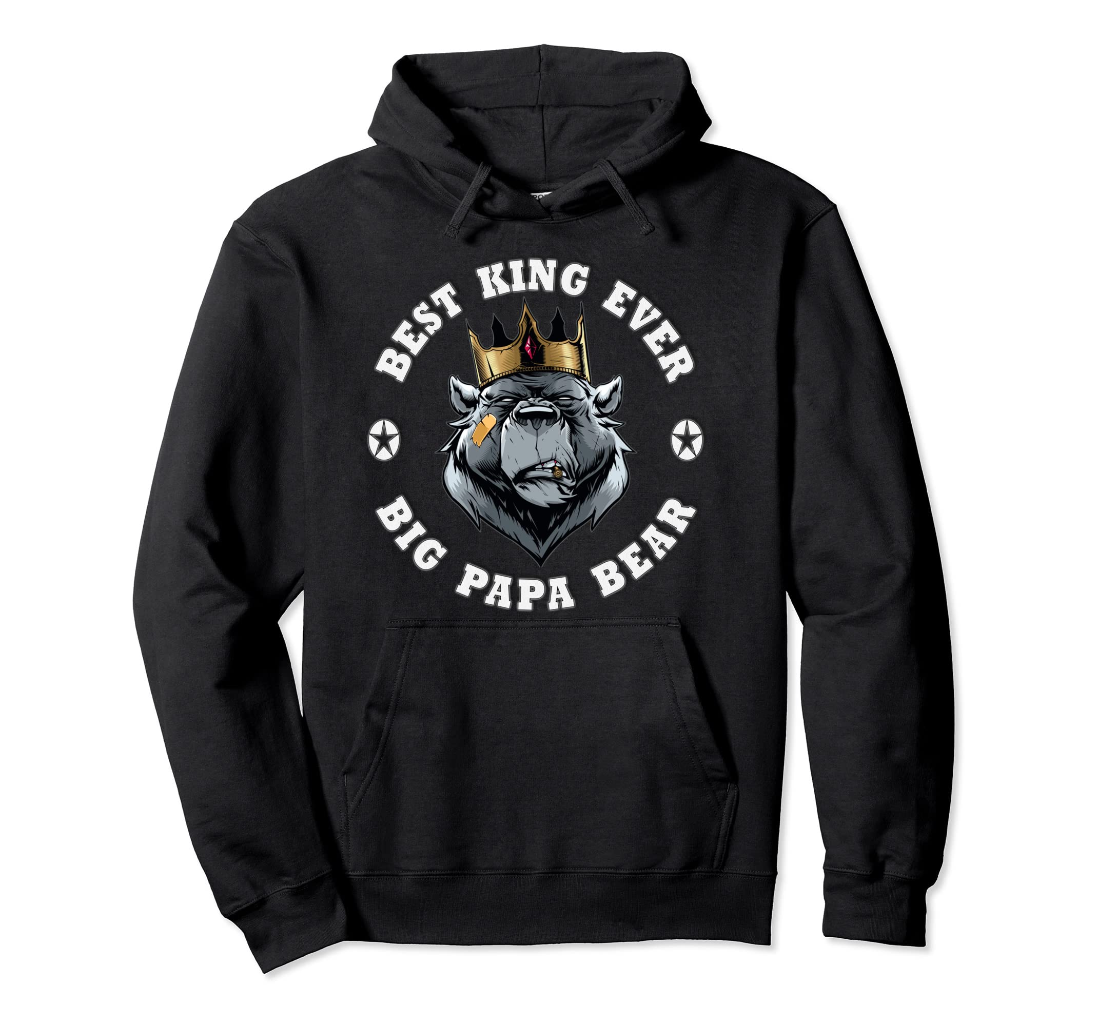 Best Papa Bear King Ever Fathers Day Hoodie - Custom Art Print Unisex - T-Shirt, Sweatshirt, Hoodie