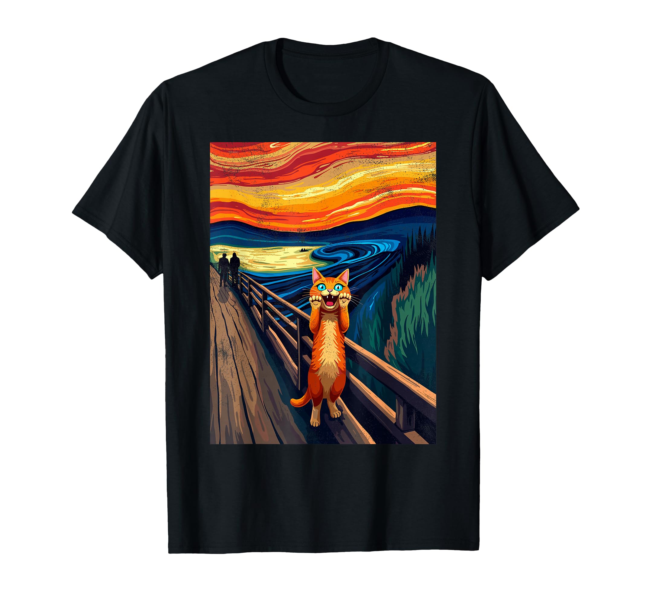 Scream Cat Munch Meme Funny Cats T-Shirt - Fun Novelty Design for Adults - T-Shirt, Sweatshirt, Hoodie