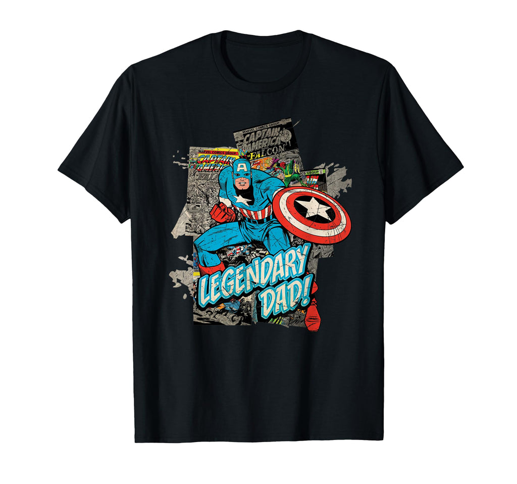 Marvel Captain America Legendary Dad T-Shirt - Trendy Graphic Unisex - T-Shirt, Sweatshirt, Hoodie