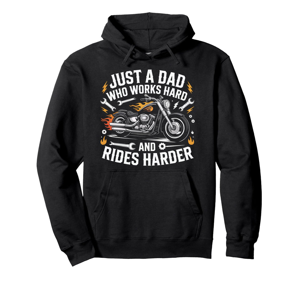Motorcycle Dad Motorcyle Rider Daddy Hoodie - Minimalist Print Unisex - T-Shirt, Sweatshirt, Hoodie