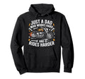 Motorcycle Dad Motorcyle Rider Daddy Hoodie - Minimalist Print Unisex - T-Shirt, Sweatshirt, Hoodie