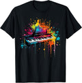 Keyboard Instrument on Colorful Painted - Adult & Kids T-Shirts, Sweatshirts & Hoodies apparel design preview 1