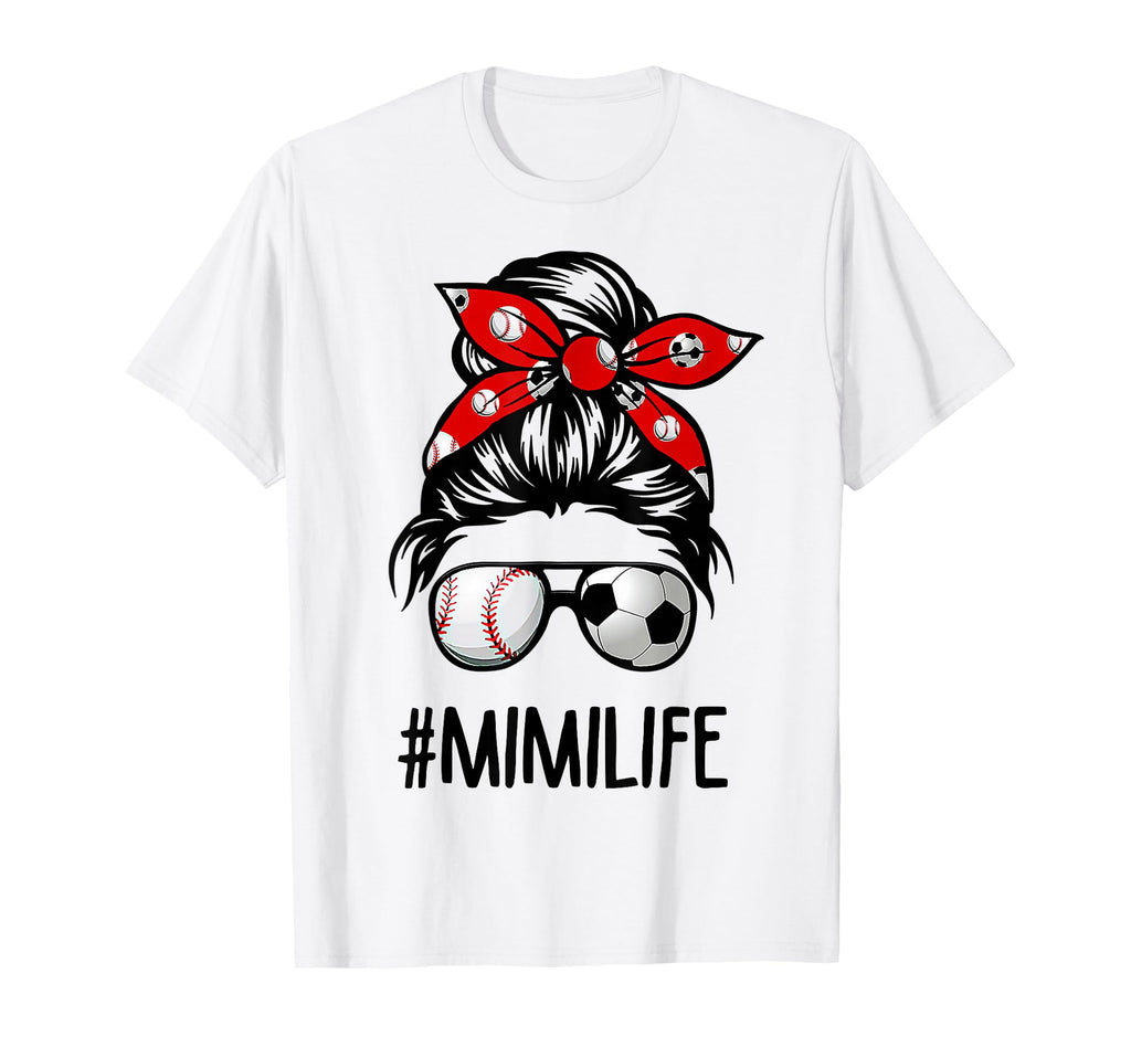 Classy Mimi Life Soccer Messy Bun T-Shirt - Custom Art Print for Adults - T-Shirt, Sweatshirt, Hoodie