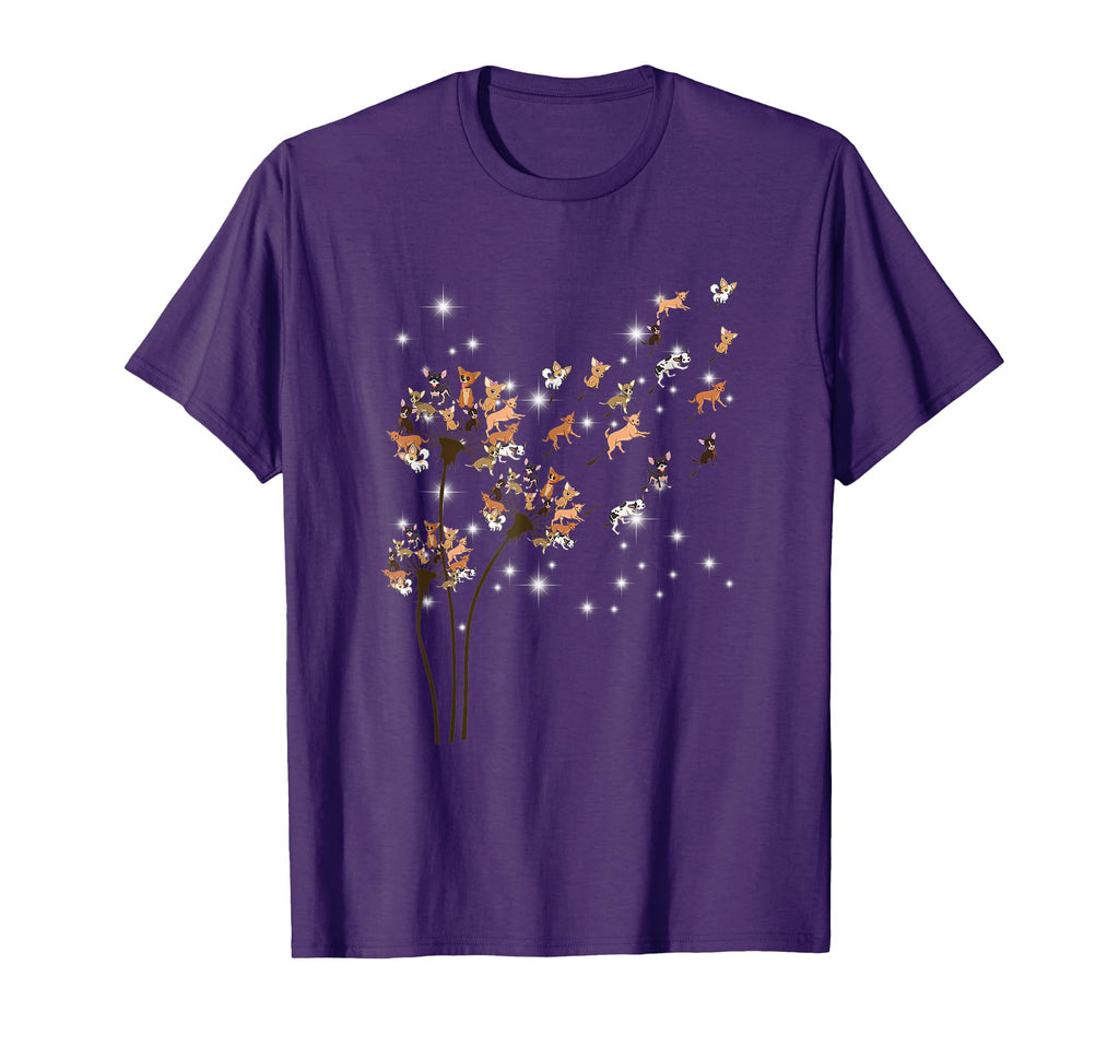Chihuahua Flower Fly Dandelion T-Shirt - Novelty Apparel Men Women - T-Shirt, Sweatshirt, Hoodie