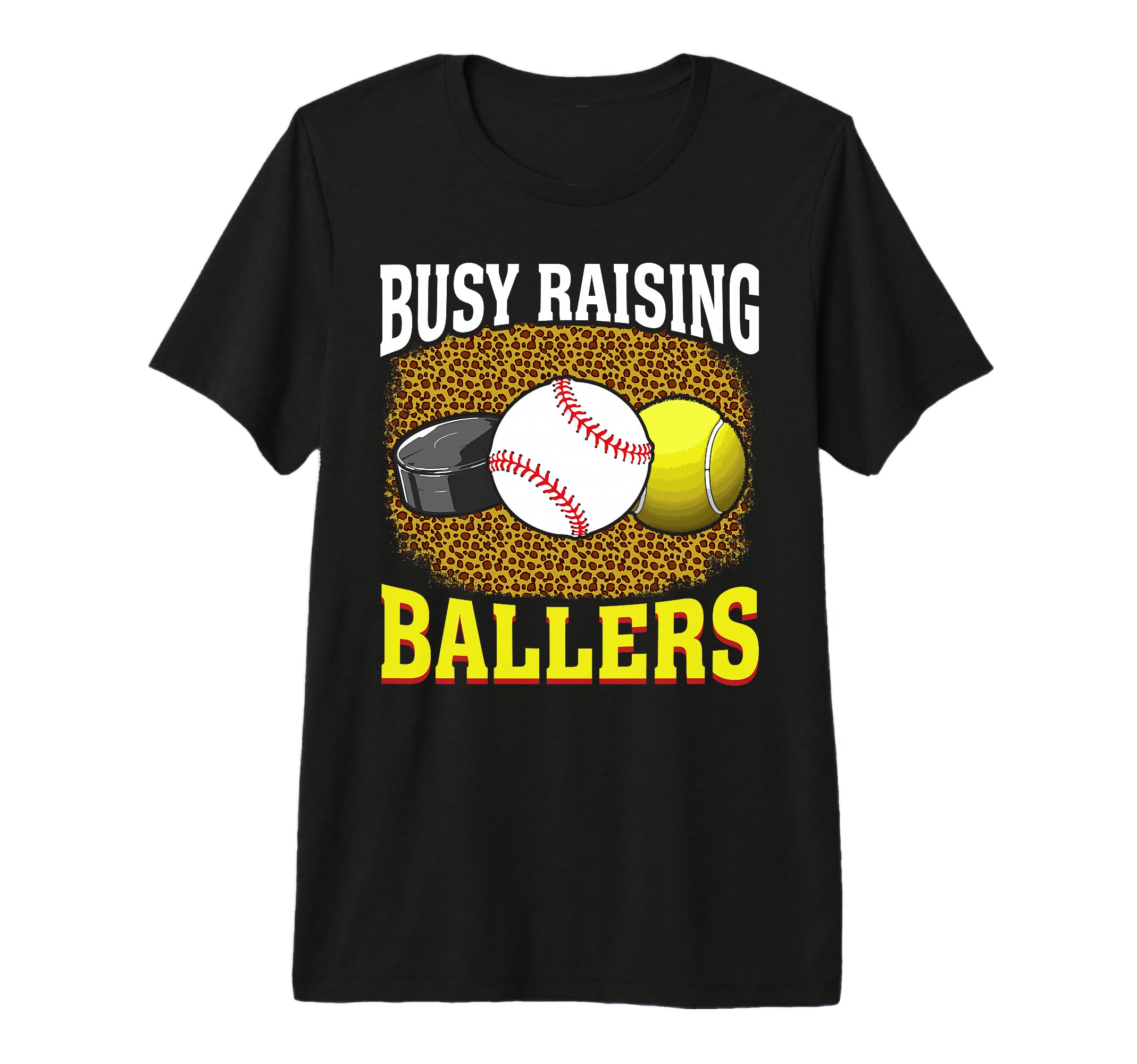 Busy Raising Ballers Hockey Baseball T-Shirt - Aesthetic Graphic Unisex - T-Shirt, Sweatshirt, Hoodie