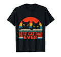 Best Cats Dad Ever Fathers Day Cat T-Shirt - Custom Art Print Men Women - T-Shirt, Sweatshirt, Hoodie