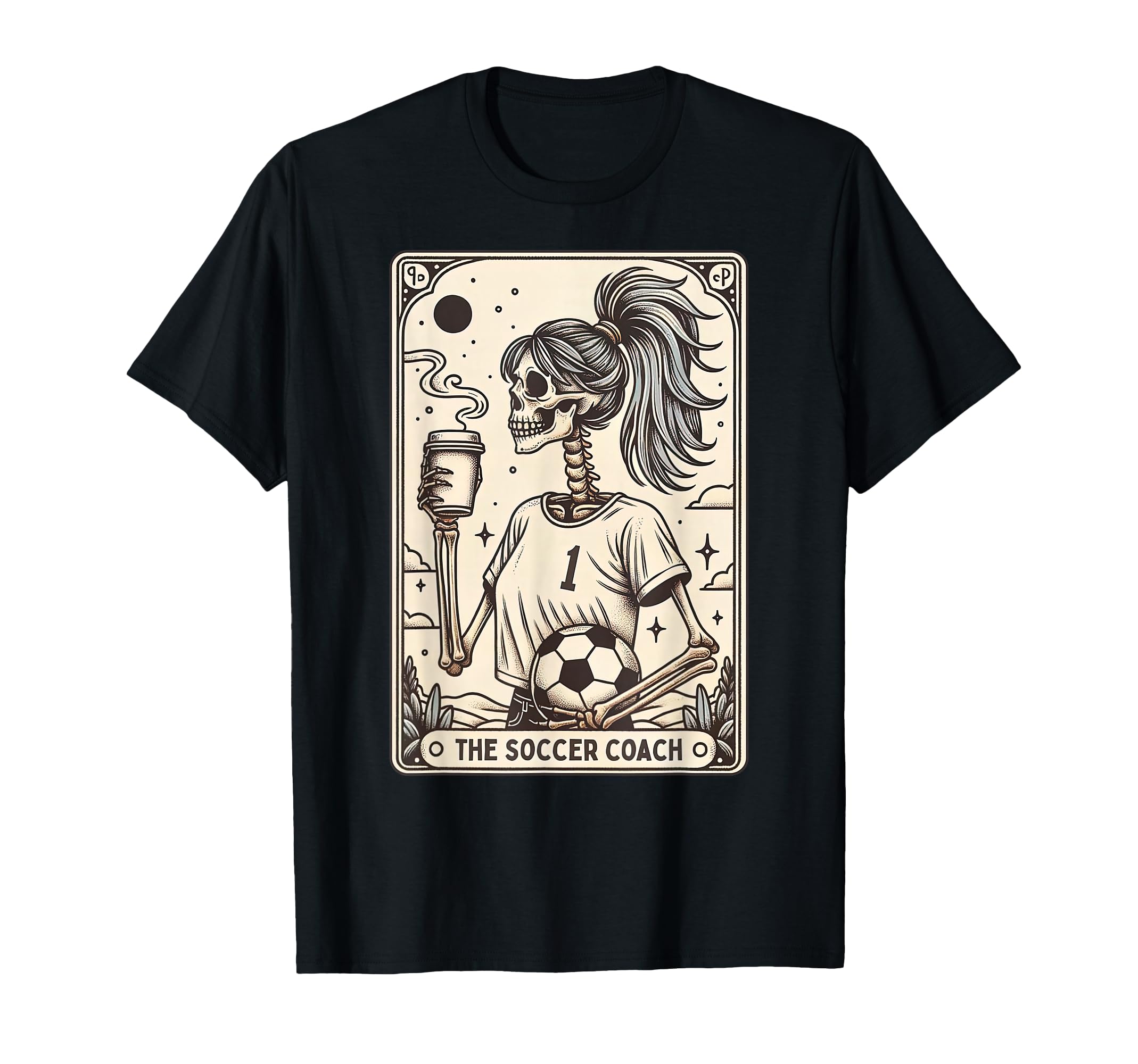 Soccer Coach Tarot Card Halloween T-Shirt - Fun Novelty Design Men Women - T-Shirt, Sweatshirt, Hoodie