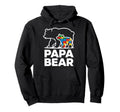 Autism Dad Papa Bear Autistic Child Hoodie - Fun Novelty Design Men Women - T-Shirt, Sweatshirt, Hoodie
